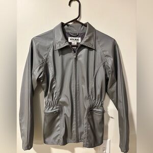 Grey Zip Nok Nok Biker Jacket